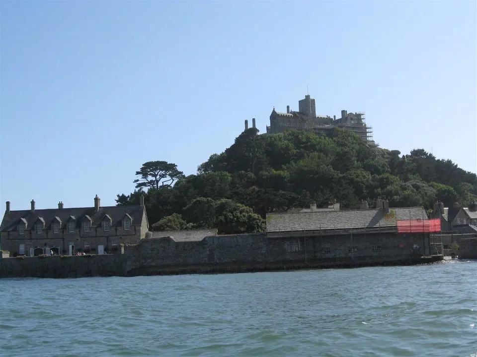 Day 2 looding bact at st michaels mount from ferry boat
